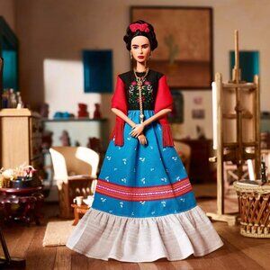 Barbie Inspiring Women Series Frida Kahlo Doll, Iconic Fringe Shawl